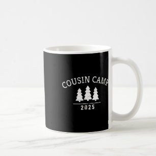 Mug Cousin Camp 2025 Illustrations d'arbre minimaliste