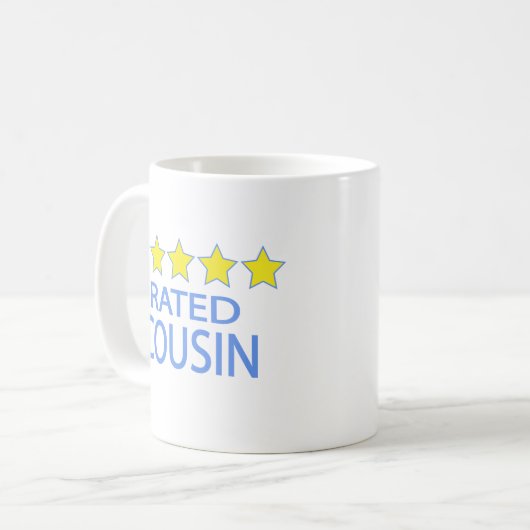 Mug Cousin cinq étoiles (Devant gauche)