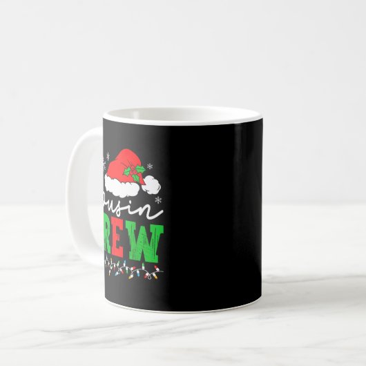 Mug Cousin Crew Christmas Xmas Lights Family Matching (Devant gauche)