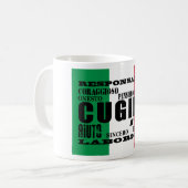 Mug Cousins italiens : Qualités (Devant gauche)
