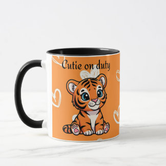 Mug Coussin Cutie on Duty | Design de bébé tigre migno