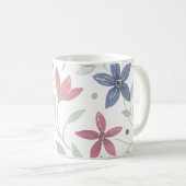 Mug Coussin d'aquarelle florale (Devant droit)