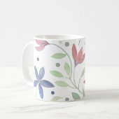 Mug Coussin d'aquarelle florale (Devant gauche)