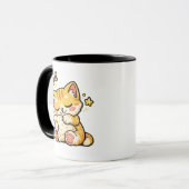 Mug Coussin de chat endormi mignon (Devant gauche)