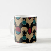 Mug Coussin de jet abstrait Cercles Gras Or (Devant gauche)