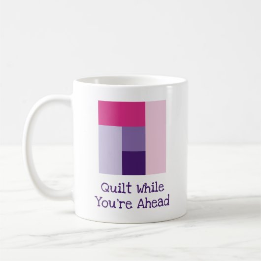 Mug Coussin de quilt Log Cabin en patchwork cinq coule (Gauche)