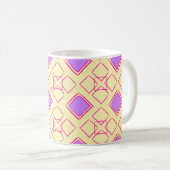 Mug Coussin décoratif à carrés violets (Devant droit)