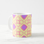 Mug Coussin décoratif à carrés violets (Devant gauche)