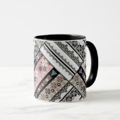 Mug Coussin jetable tribal ethno traditionnel géométri (Devant droit)