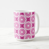 Mug Coussin PP 80 : 2 sur 3 fleurs roses (Devant droit)