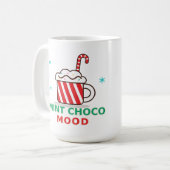 Mug coussin rond mignon mood choco menthe (Devant gauche)