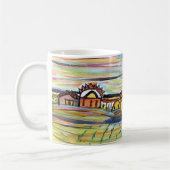Mug Coussins de café à l'aquarelle unique (Gauche)