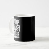 Mug Couteaux Sharp, Cuisinier Drôle Chef Culinaire Drô (Devant gauche)