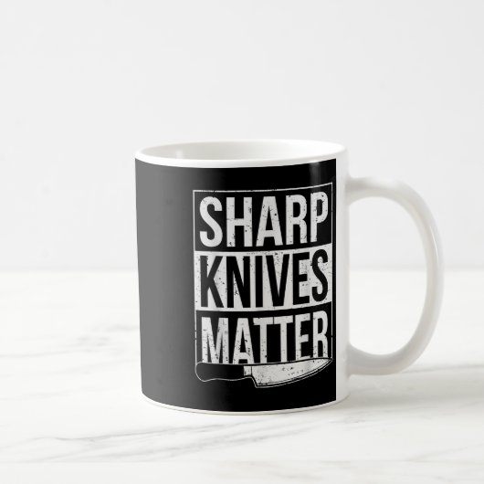 Mug Couteaux Sharp, Cuisinier Drôle Chef Culinaire Drô (Droite)