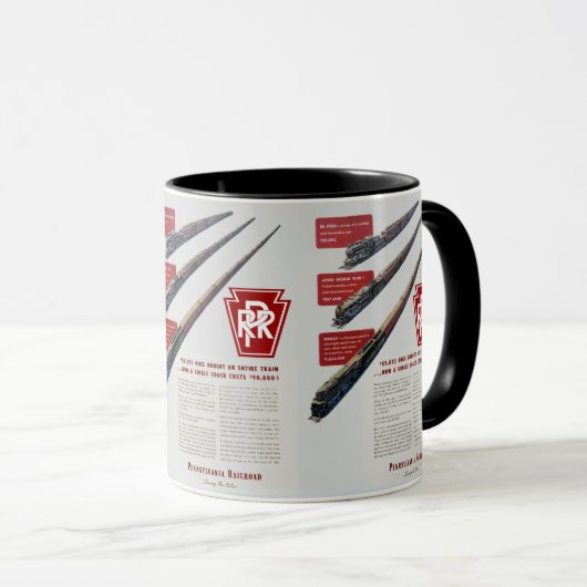 Mug Coûts de train de chemin de fer de la Pennsylvanie (Devant droit)