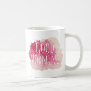 Mug Coutume bonjour d'éclaboussure d'aquarelle de ros