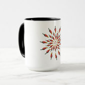 Mug Coutume d'art de mandala de Red Hot Chili Peppers (Devant gauche)