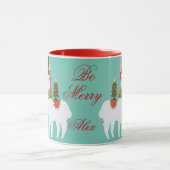 Mug Coutume de lama de Noël (Centre)