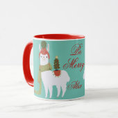 Mug Coutume de lama de Noël (Devant gauche)