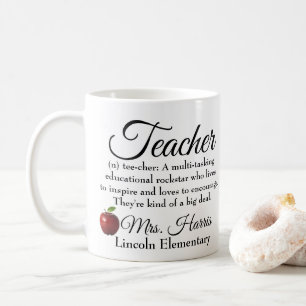 Mug Coutume de Rockstar de professeur