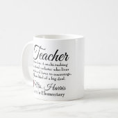Mug Coutume de Rockstar de professeur (Devant gauche)