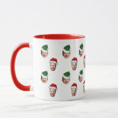 Mug Coutume Face 2 Photos Santa Hat Cadeau de Noël (Gauche)