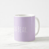 Mug Coutume Minimale Ours Mama Lilac Violet (Devant droit)