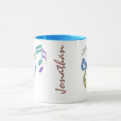 Mug Coutume multicolore linéaire d'OBTENTION DU (Centre)