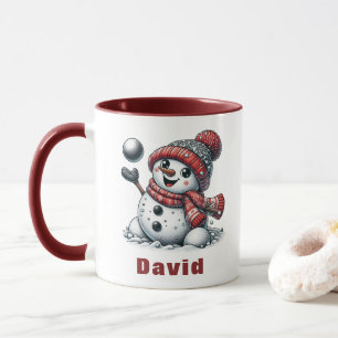 Mug Coutume Noël Snowball Snowman