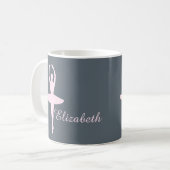 Mug Coutume rose et grise de danseur classique (Devant gauche)