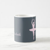 Mug Coutume rose et grise de danseur classique (Centre)