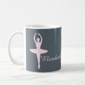 Mug Coutume rose et grise de danseur classique (Gauche)