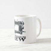 Mug Couture - Autorisé à coudre (Devant droit)