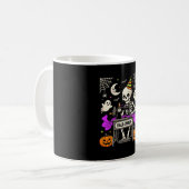 Mug Couture de squelette d'Halloween Fantôme Citrouill (Devant gauche)