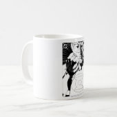 Mug Couvercle de fond de la lanterne verte, noir et bl (Devant gauche)