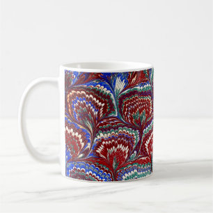 Mug Couvercle en papier marbré victorien coloré