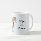 Mug Couverture Bleue Blanche Cheval (Devant droit)