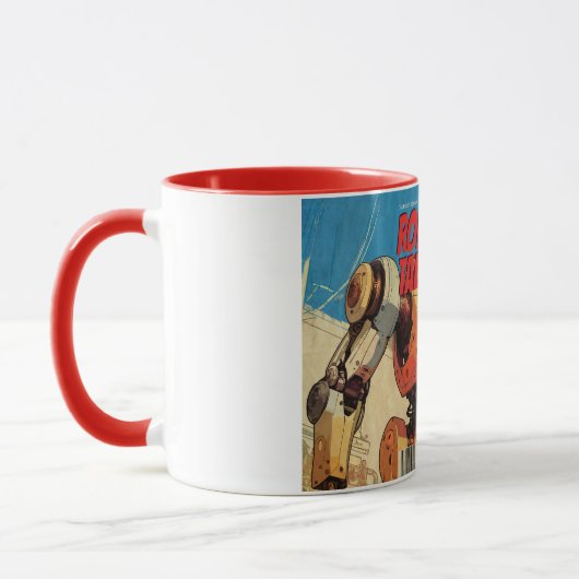 Mug Couverture de bande dessinée de robot de science-f (Gauche)