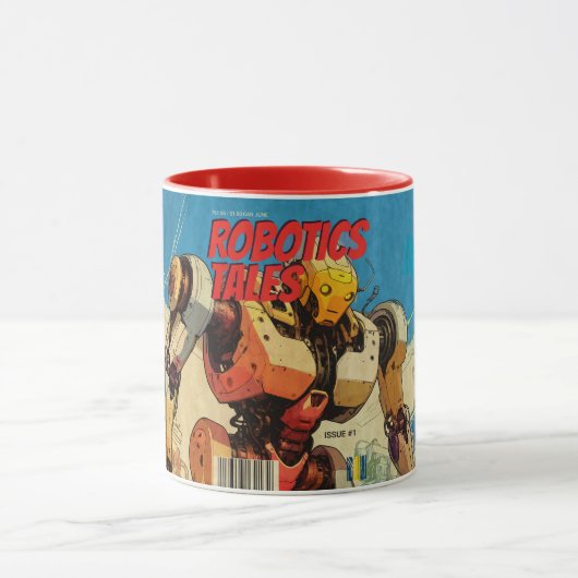 Mug Couverture de bande dessinée de robot de science-f (Centre)