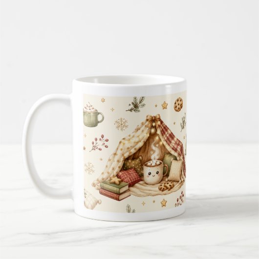 Mug Couverture de Fort de Chocolat Chaud Hygge Cosy Mu (Gauche)
