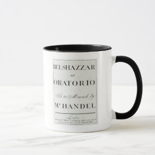 Mug Couverture du score pour le Belshazzar par Handel