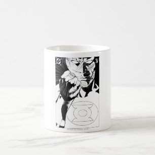 Mug Couverture haute de fin verte de lanterne, noire
