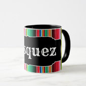 Mug Couverture mexicaine de Serape d'Espagnol fait sur (Devant droit)