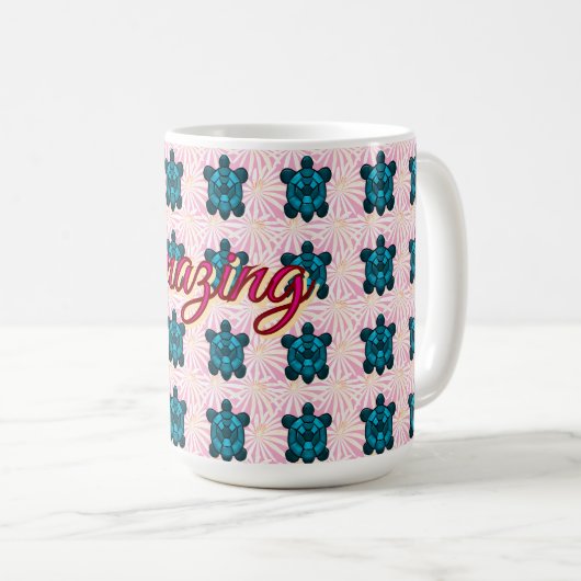 Mug Couverture Sherpa à motif tortue personnalisé (Devant droit)