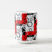 Mug Couverture Sherpa Cercles Rouge Noir (Centre)