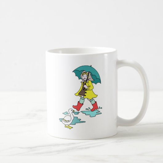 Mug Couvre-chaussures rouges de jour pluvieux avec le (Droite)