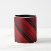 Mug Couvre-lit à patchwork géométrique rouge et noir (Centre)