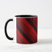 Mug Couvre-lit à patchwork géométrique rouge et noir (Gauche)