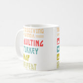 Mug Couvre-lit Dinde Sieste Répéter Drôle De Couture T (Devant gauche)