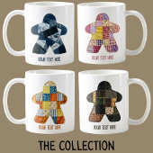 Mug Couvre-lit Patchwork Rose Violet Doux Meeple Jeu d